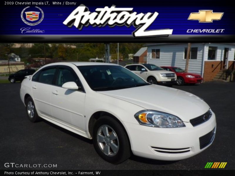 White / Ebony 2009 Chevrolet Impala LT