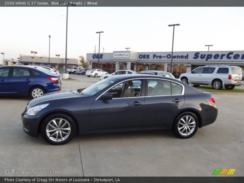 Blue Slate Metallic / Wheat 2009 Infiniti G 37 Sedan