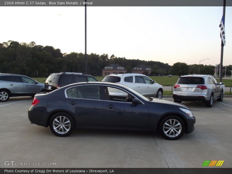 Blue Slate Metallic / Wheat 2009 Infiniti G 37 Sedan
