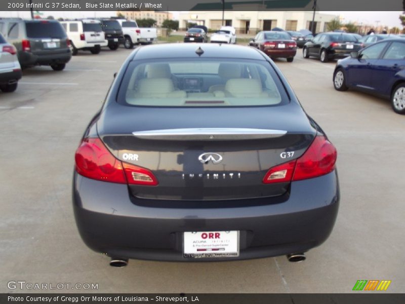 Blue Slate Metallic / Wheat 2009 Infiniti G 37 Sedan