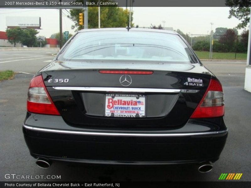 Black / Cashmere 2007 Mercedes-Benz E 350 4Matic Sedan