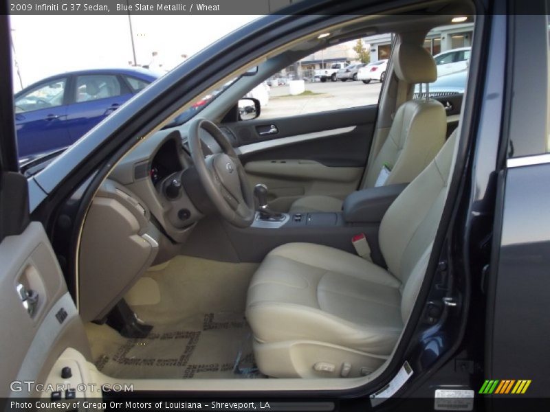 Blue Slate Metallic / Wheat 2009 Infiniti G 37 Sedan