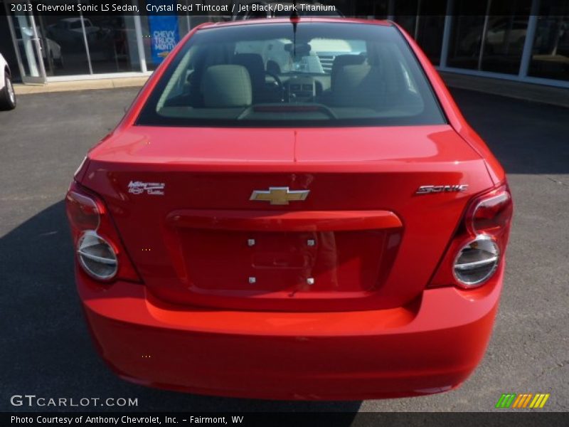 Crystal Red Tintcoat / Jet Black/Dark Titanium 2013 Chevrolet Sonic LS Sedan
