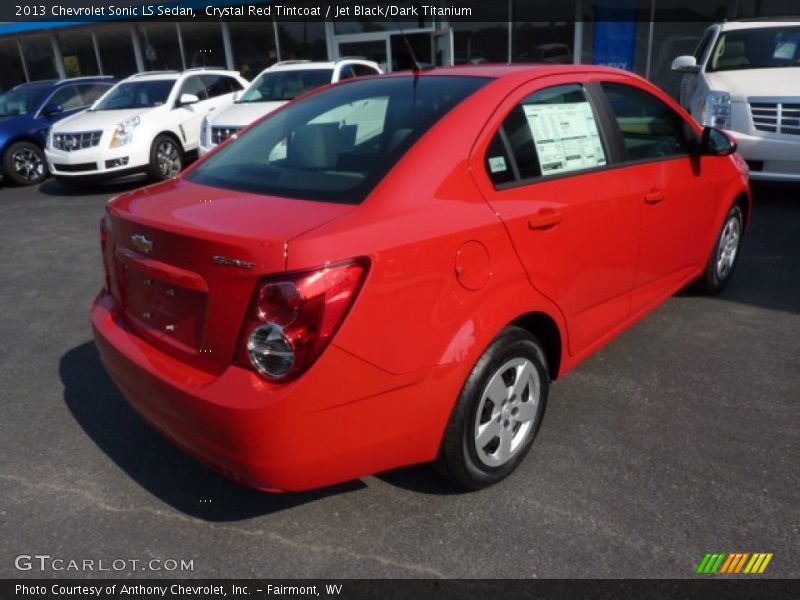 Crystal Red Tintcoat / Jet Black/Dark Titanium 2013 Chevrolet Sonic LS Sedan