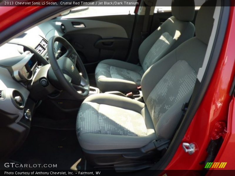 Crystal Red Tintcoat / Jet Black/Dark Titanium 2013 Chevrolet Sonic LS Sedan