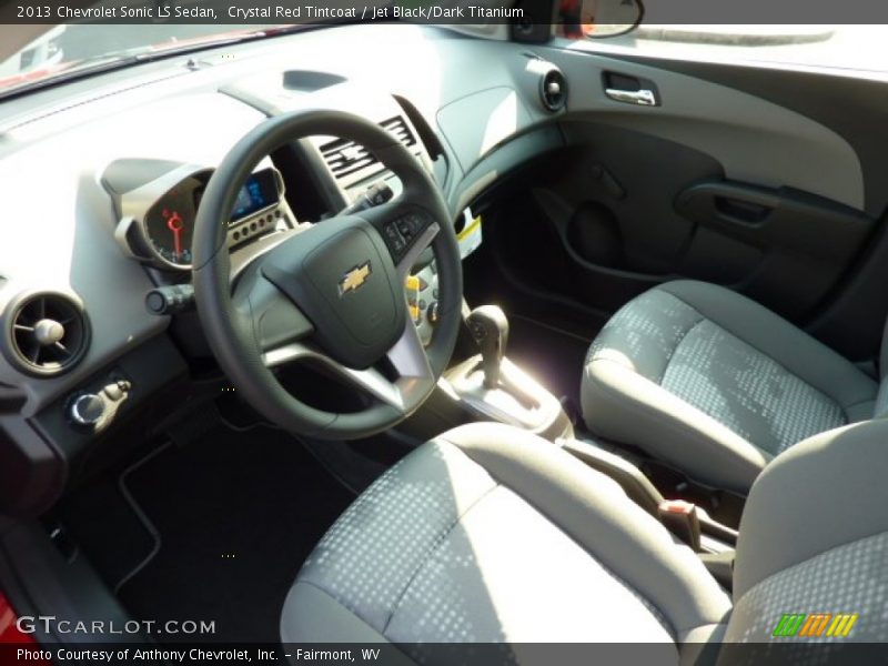 Crystal Red Tintcoat / Jet Black/Dark Titanium 2013 Chevrolet Sonic LS Sedan