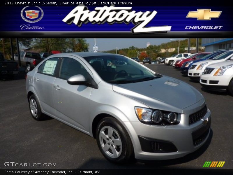Silver Ice Metallic / Jet Black/Dark Titanium 2013 Chevrolet Sonic LS Sedan