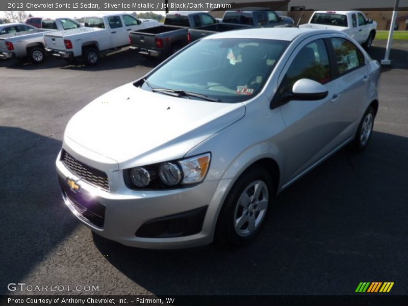 Silver Ice Metallic / Jet Black/Dark Titanium 2013 Chevrolet Sonic LS Sedan