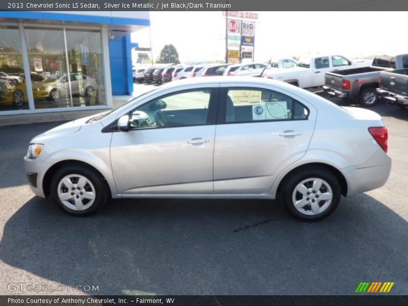 Silver Ice Metallic / Jet Black/Dark Titanium 2013 Chevrolet Sonic LS Sedan