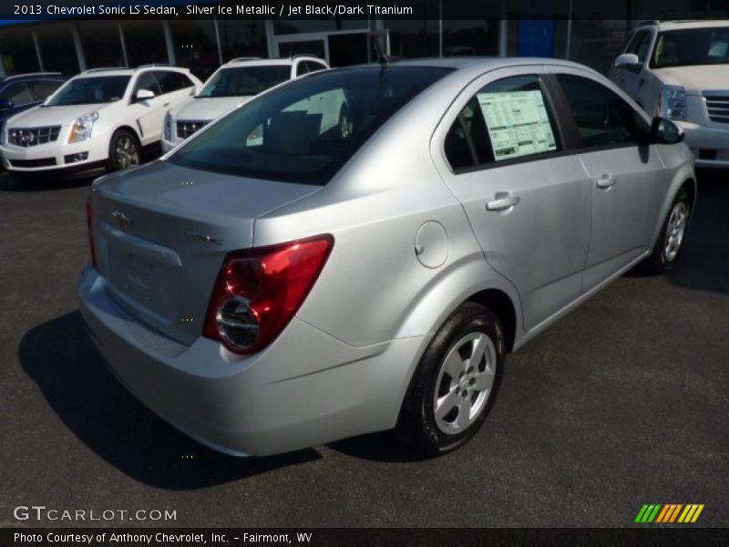 Silver Ice Metallic / Jet Black/Dark Titanium 2013 Chevrolet Sonic LS Sedan