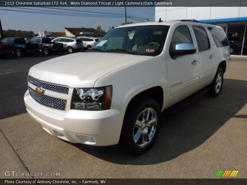 White Diamond Tricoat / Light Cashmere/Dark Cashmere 2013 Chevrolet Suburban LTZ 4x4