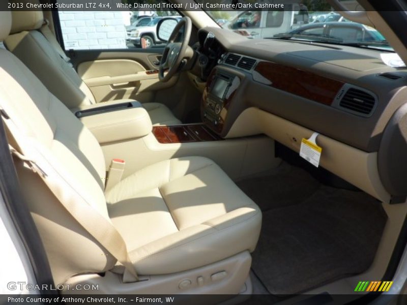White Diamond Tricoat / Light Cashmere/Dark Cashmere 2013 Chevrolet Suburban LTZ 4x4