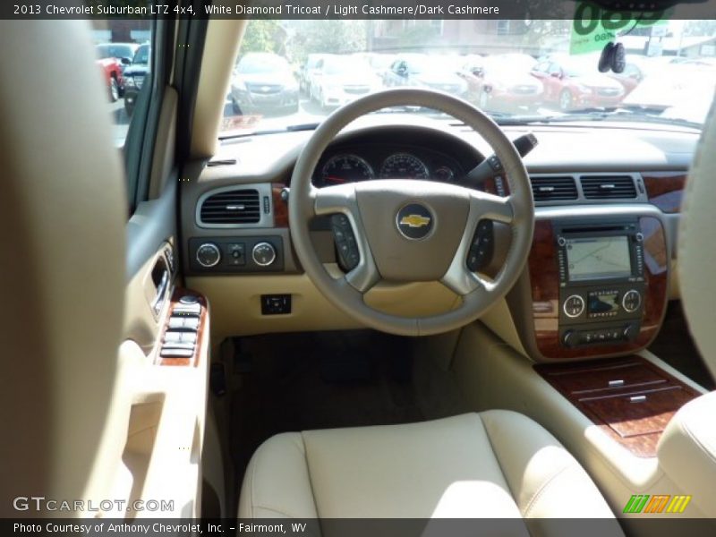 White Diamond Tricoat / Light Cashmere/Dark Cashmere 2013 Chevrolet Suburban LTZ 4x4
