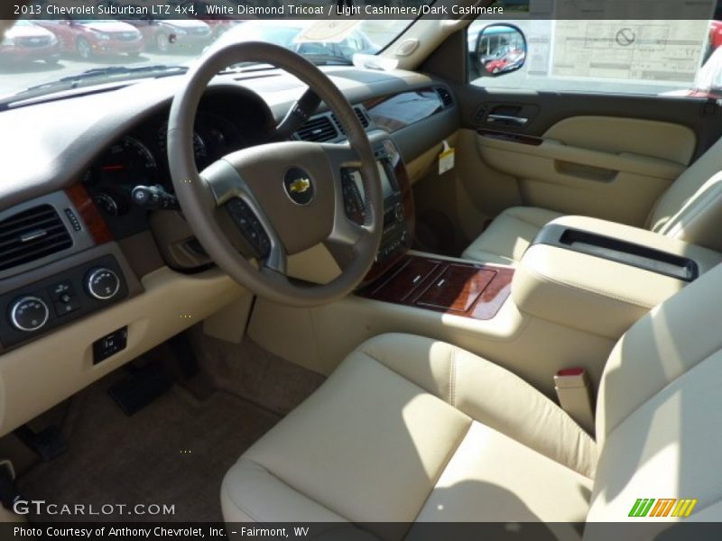 White Diamond Tricoat / Light Cashmere/Dark Cashmere 2013 Chevrolet Suburban LTZ 4x4