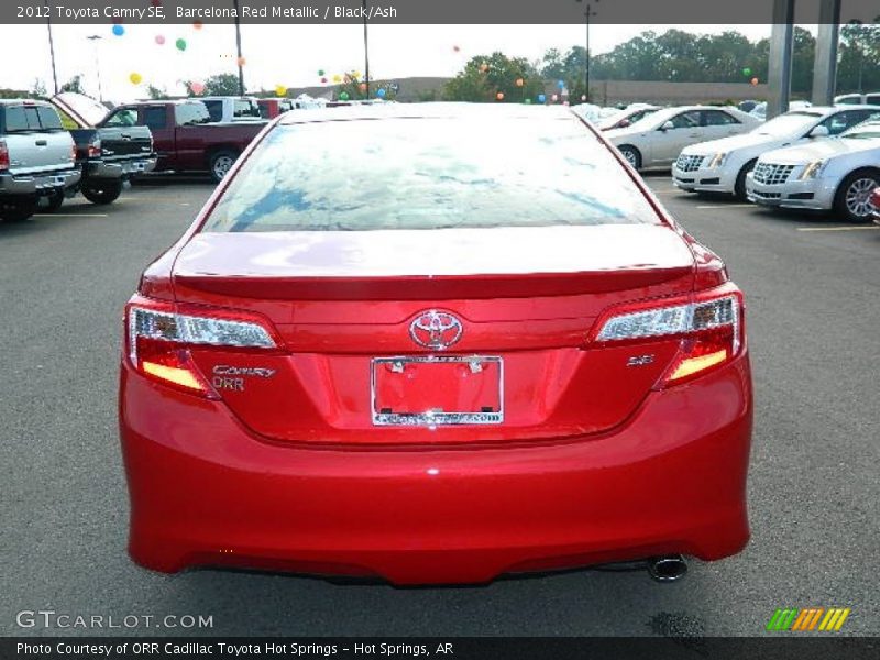 Barcelona Red Metallic / Black/Ash 2012 Toyota Camry SE