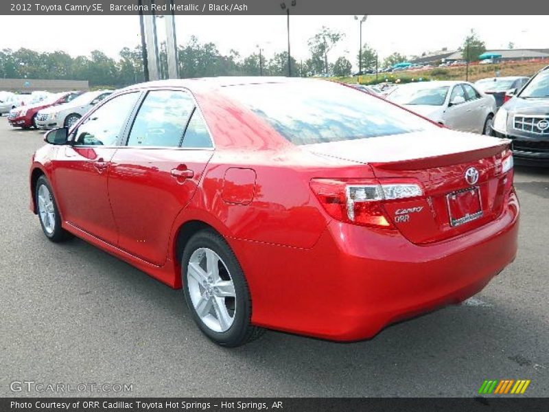 Barcelona Red Metallic / Black/Ash 2012 Toyota Camry SE