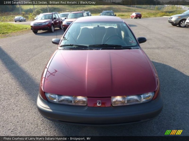 Brilliant Red Metallic / Black/Gray 1998 Saturn S Series SL1 Sedan