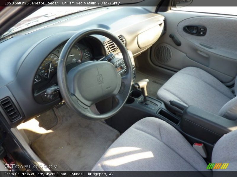 Brilliant Red Metallic / Black/Gray 1998 Saturn S Series SL1 Sedan