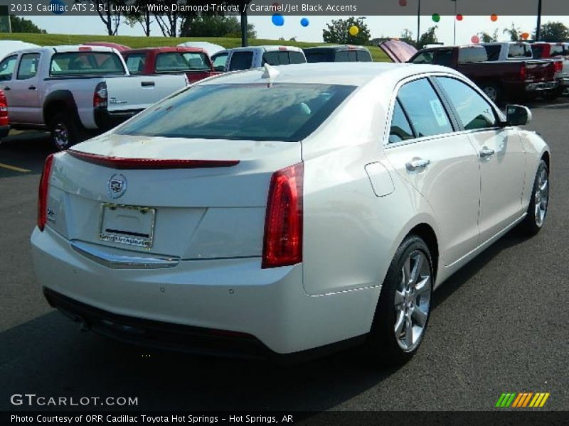 White Diamond Tricoat / Caramel/Jet Black Accents 2013 Cadillac ATS 2.5L Luxury