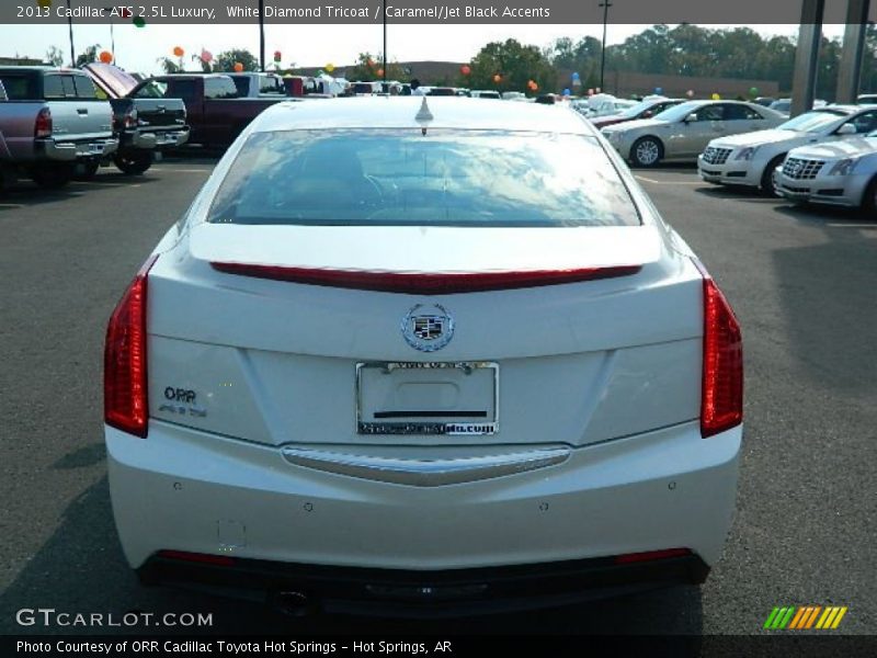 White Diamond Tricoat / Caramel/Jet Black Accents 2013 Cadillac ATS 2.5L Luxury