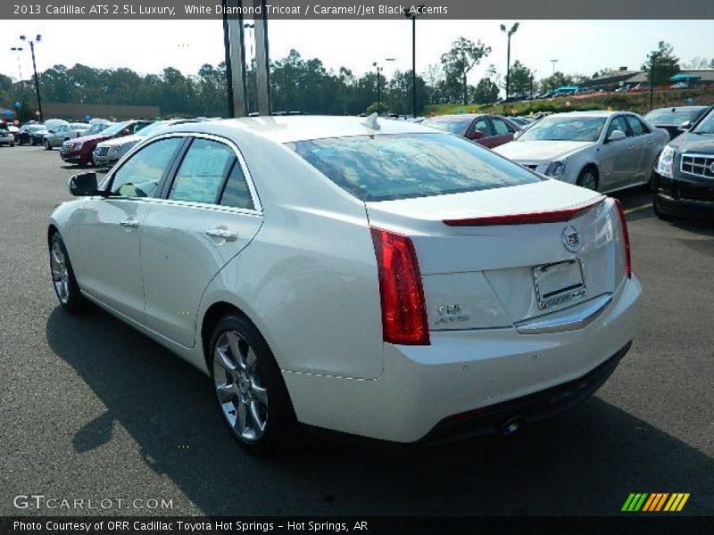 White Diamond Tricoat / Caramel/Jet Black Accents 2013 Cadillac ATS 2.5L Luxury