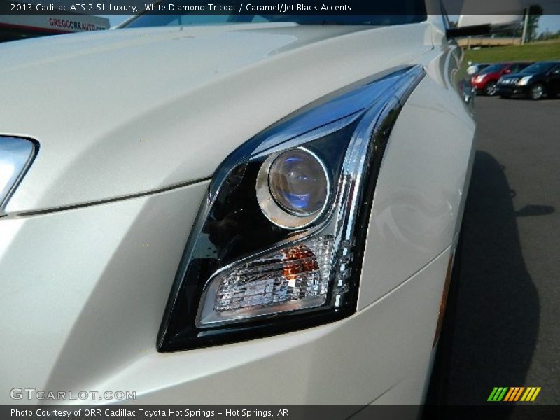White Diamond Tricoat / Caramel/Jet Black Accents 2013 Cadillac ATS 2.5L Luxury
