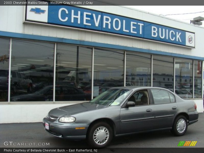 Medium Gray Metallic / Gray 2003 Chevrolet Malibu Sedan