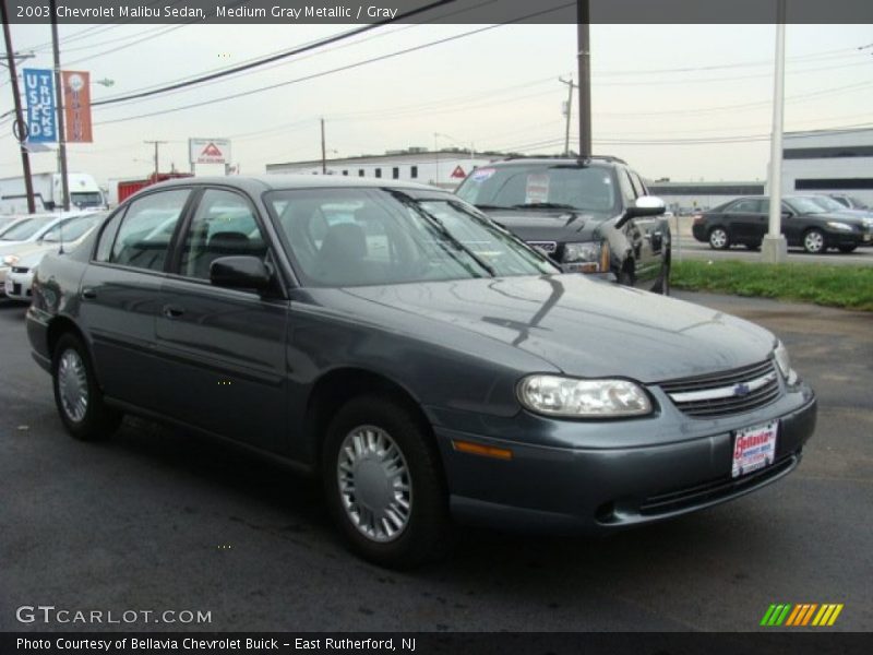 Medium Gray Metallic / Gray 2003 Chevrolet Malibu Sedan