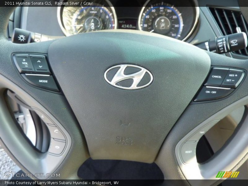 Radiant Silver / Gray 2011 Hyundai Sonata GLS