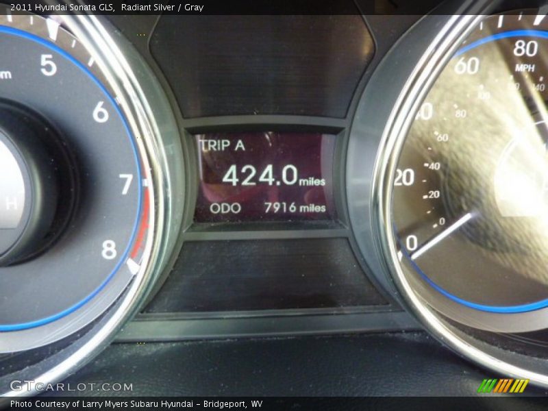 Radiant Silver / Gray 2011 Hyundai Sonata GLS