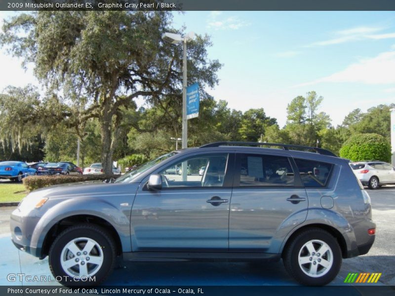 Graphite Gray Pearl / Black 2009 Mitsubishi Outlander ES