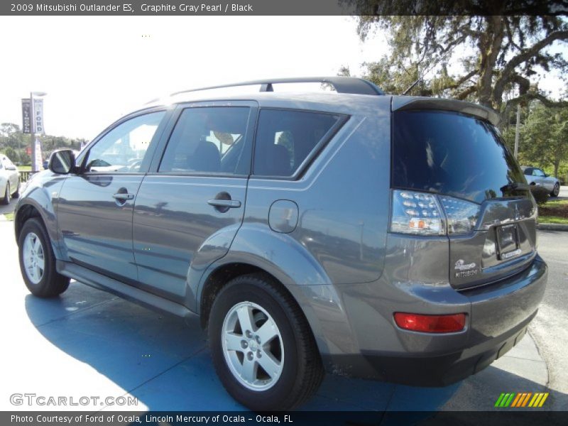 Graphite Gray Pearl / Black 2009 Mitsubishi Outlander ES