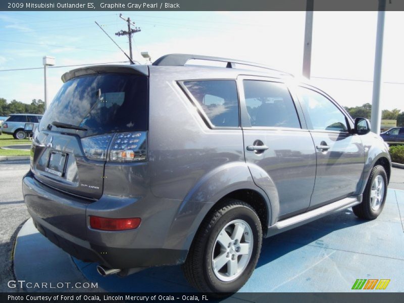 Graphite Gray Pearl / Black 2009 Mitsubishi Outlander ES