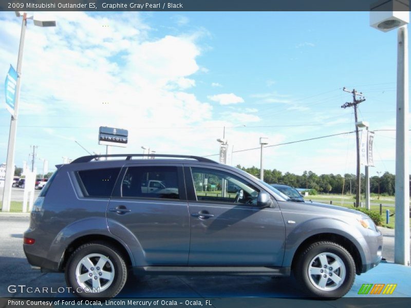 Graphite Gray Pearl / Black 2009 Mitsubishi Outlander ES