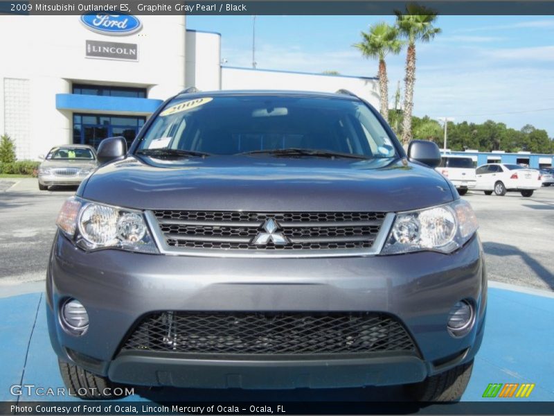 Graphite Gray Pearl / Black 2009 Mitsubishi Outlander ES