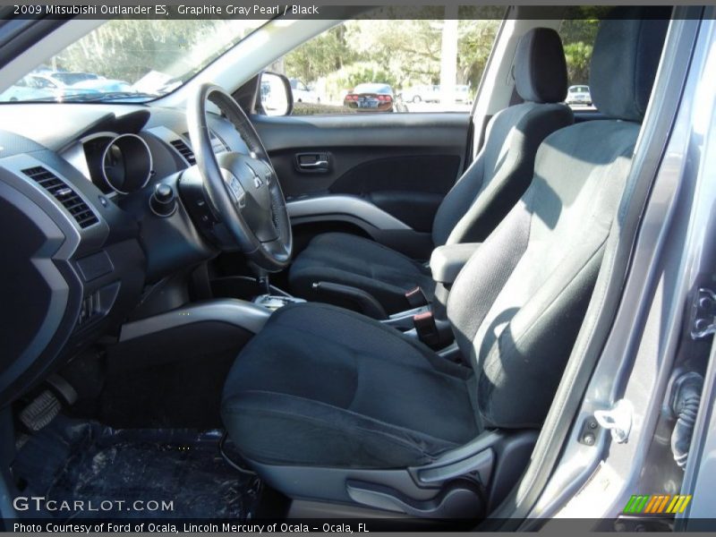 Graphite Gray Pearl / Black 2009 Mitsubishi Outlander ES