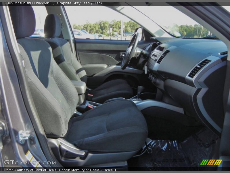 Graphite Gray Pearl / Black 2009 Mitsubishi Outlander ES