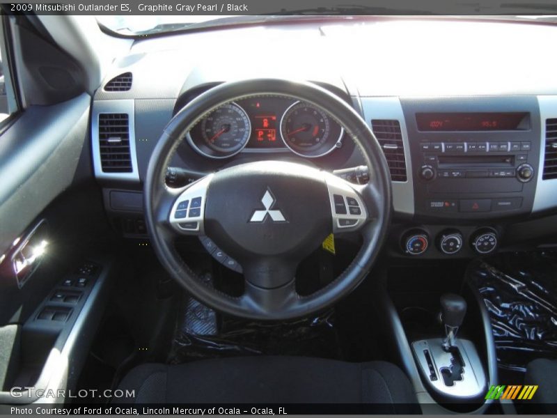 Graphite Gray Pearl / Black 2009 Mitsubishi Outlander ES