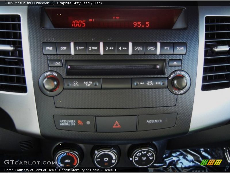 Graphite Gray Pearl / Black 2009 Mitsubishi Outlander ES