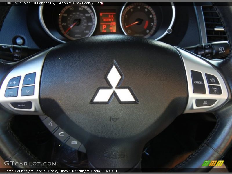 Graphite Gray Pearl / Black 2009 Mitsubishi Outlander ES