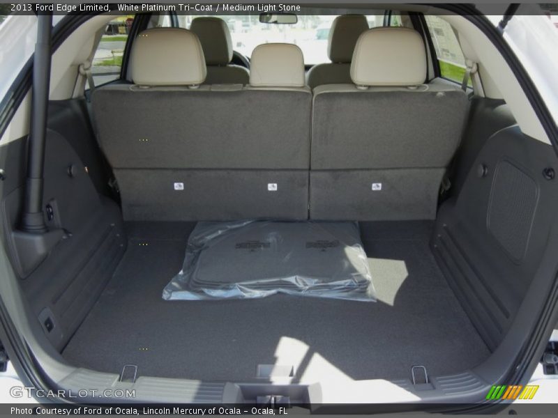 White Platinum Tri-Coat / Medium Light Stone 2013 Ford Edge Limited
