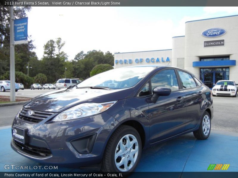 Violet Gray / Charcoal Black/Light Stone 2013 Ford Fiesta S Sedan