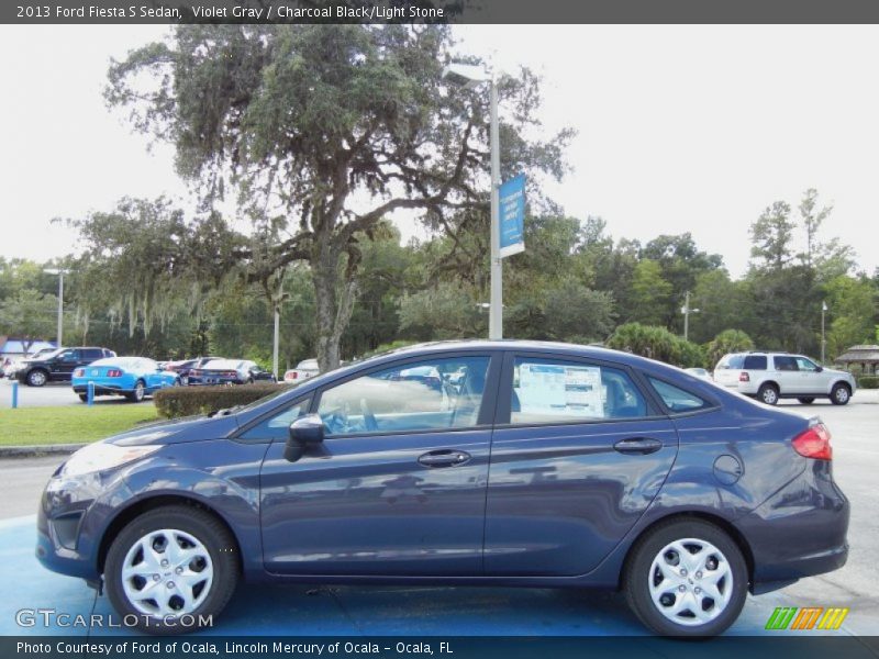 Violet Gray / Charcoal Black/Light Stone 2013 Ford Fiesta S Sedan
