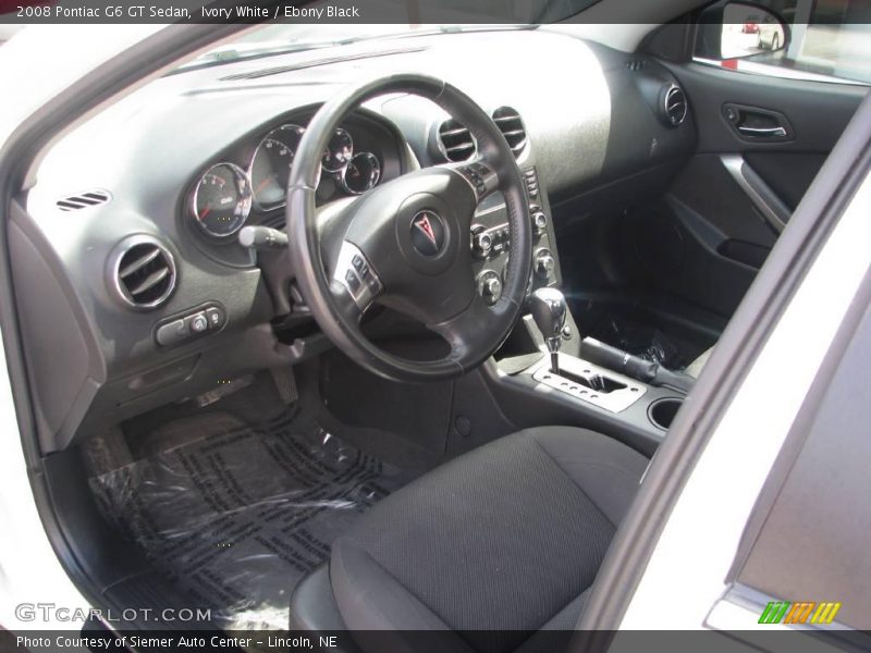 Ivory White / Ebony Black 2008 Pontiac G6 GT Sedan