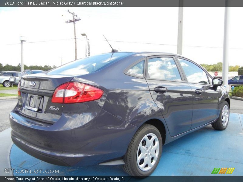 Violet Gray / Charcoal Black/Light Stone 2013 Ford Fiesta S Sedan