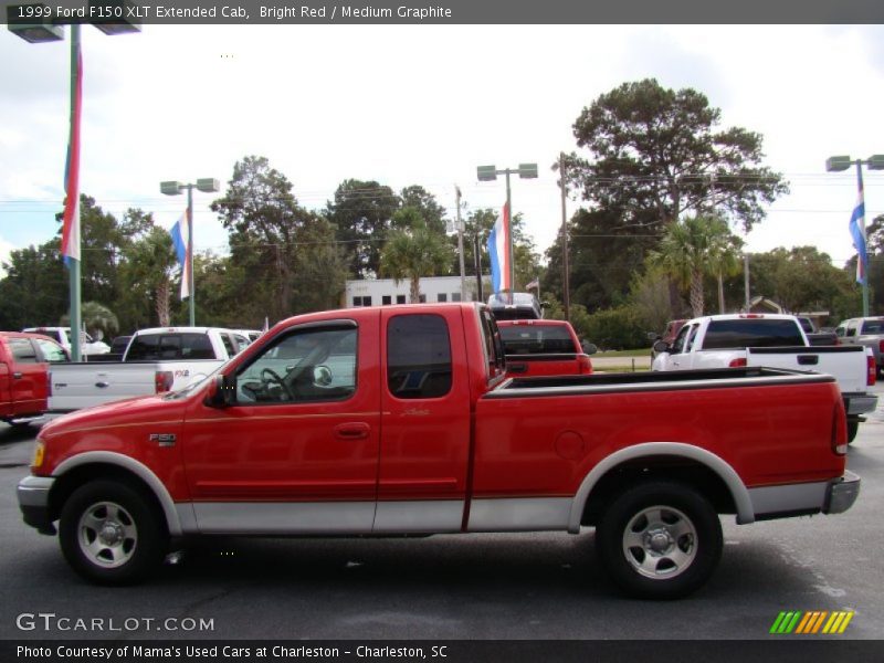 Bright Red / Medium Graphite 1999 Ford F150 XLT Extended Cab