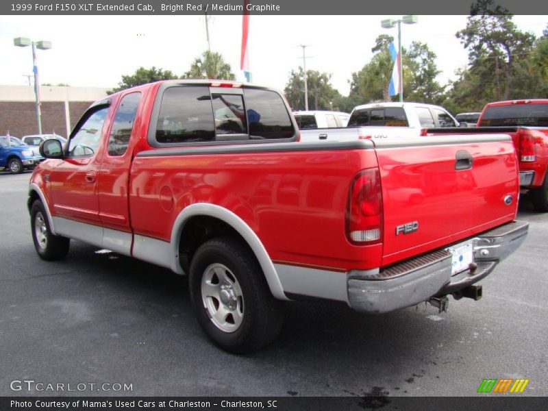 Bright Red / Medium Graphite 1999 Ford F150 XLT Extended Cab