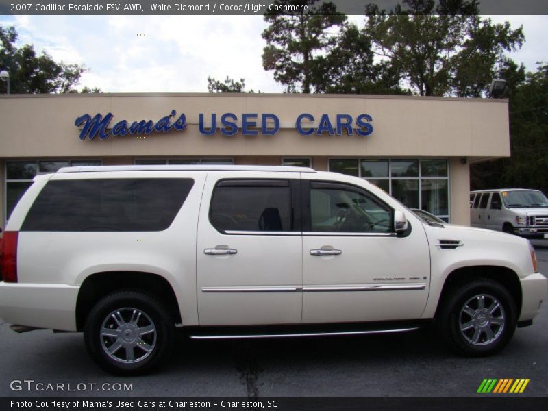 White Diamond / Cocoa/Light Cashmere 2007 Cadillac Escalade ESV AWD