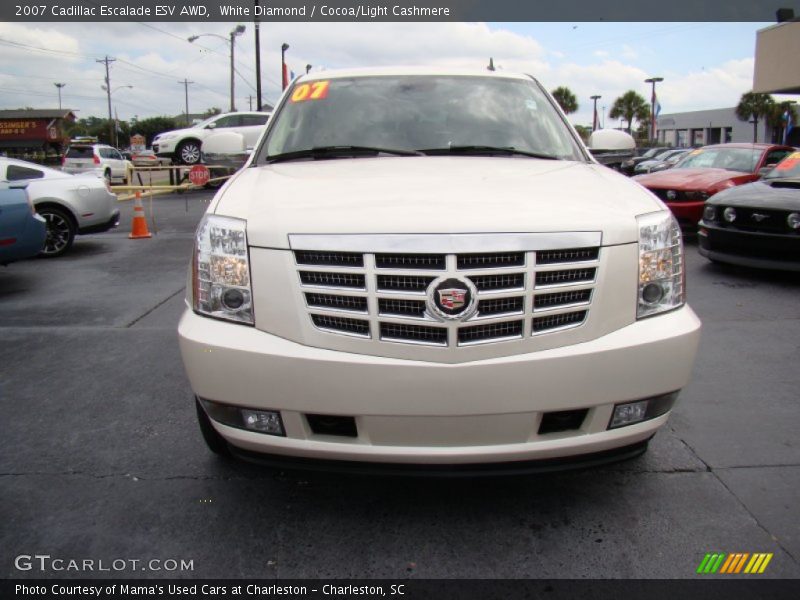 White Diamond / Cocoa/Light Cashmere 2007 Cadillac Escalade ESV AWD