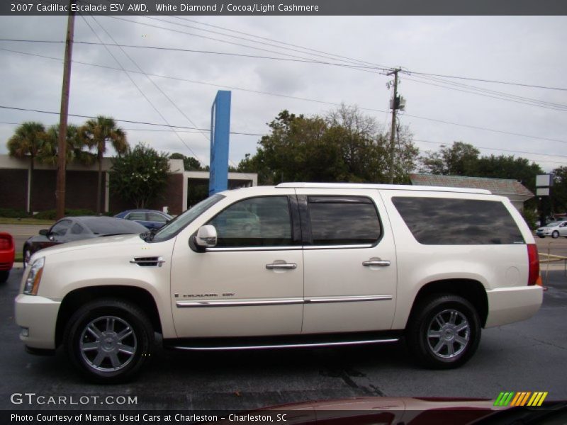 White Diamond / Cocoa/Light Cashmere 2007 Cadillac Escalade ESV AWD